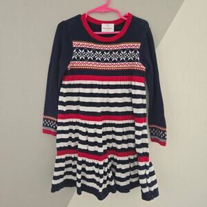Hanna Andersson fair isle sweater dress Youth 5-6